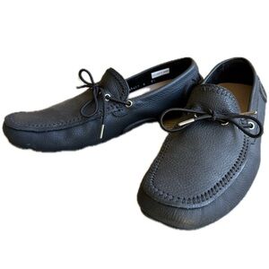 Salvatore Ferragamo Blue Leather Driving Loafers 8.5 Men’s